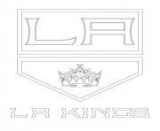 Printable los angeles kings logo nhl hockey sport  coloring pages